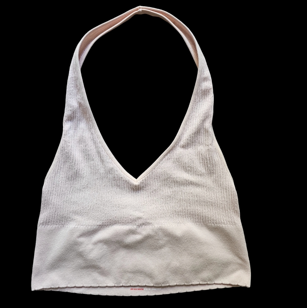 Anthropologie pale pink petal over the‎ neck  open shoulder top size M-L